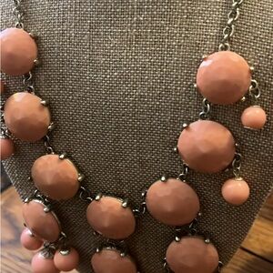 Elegant Peach Statement Necklace